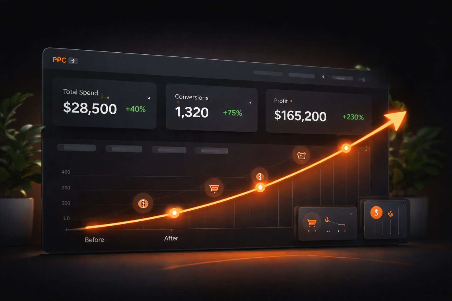 PPC Google Ads dashbaord